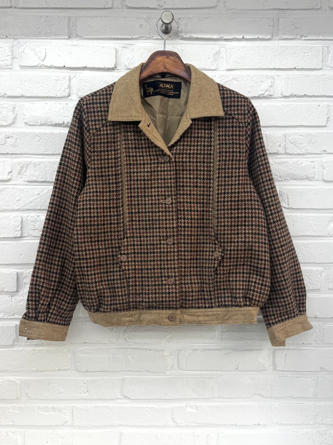 ExcellentFashionYamayoshi베이지 체크 모자켓 상품이미지3