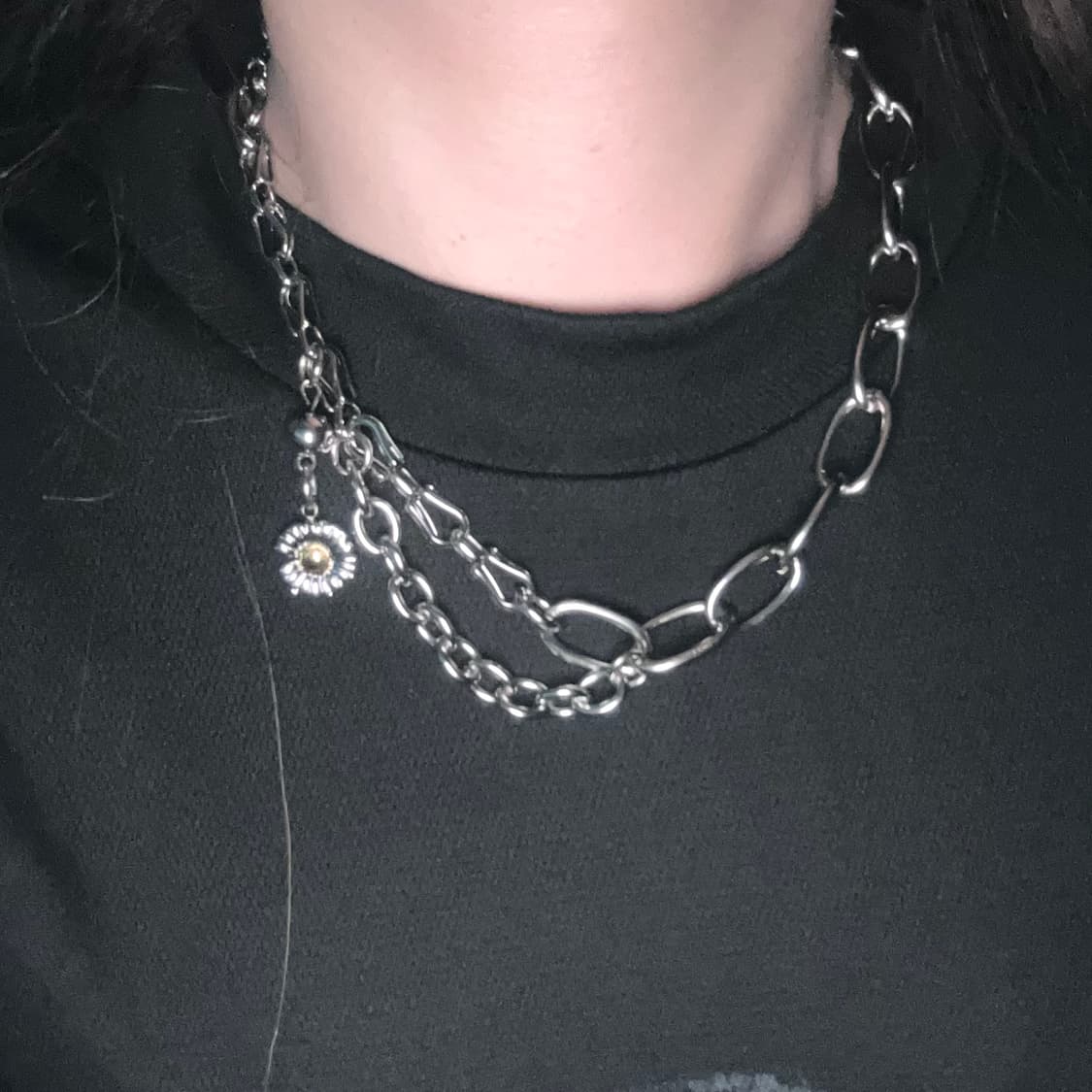 Blod chain daisy necklace 상품이미지2