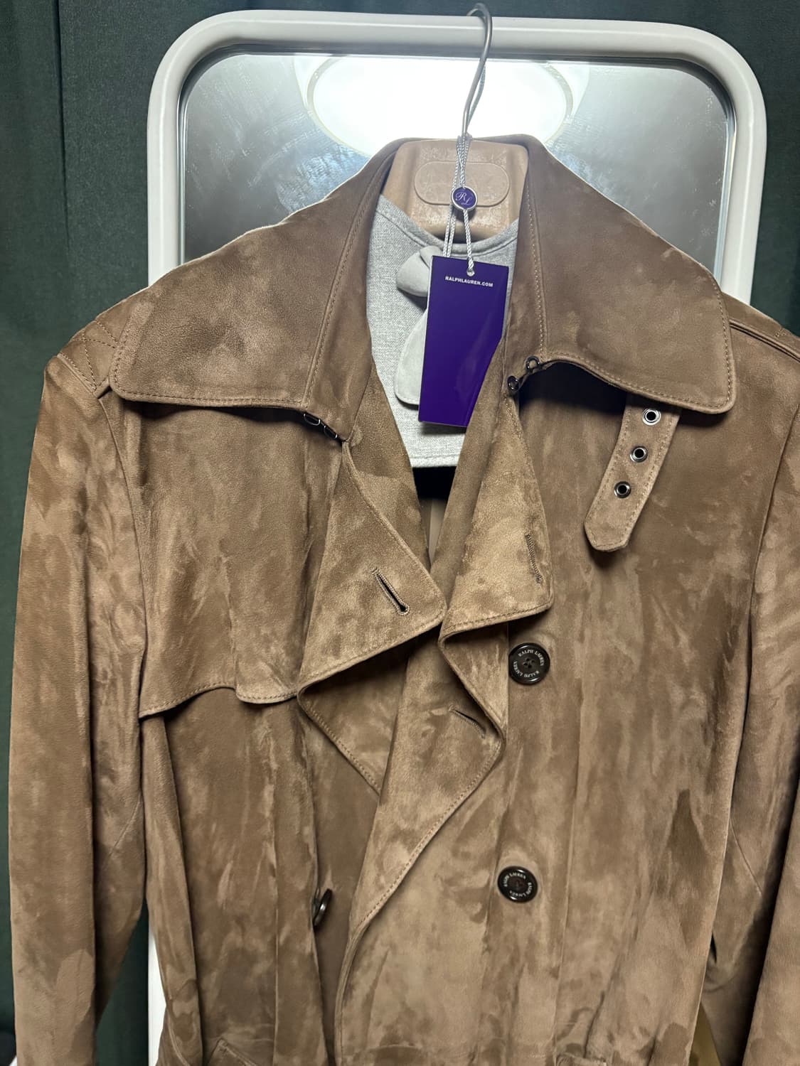 폴로 랄프롤렌 퍼플라벨 스웨이드 코트 S 상품이미지2