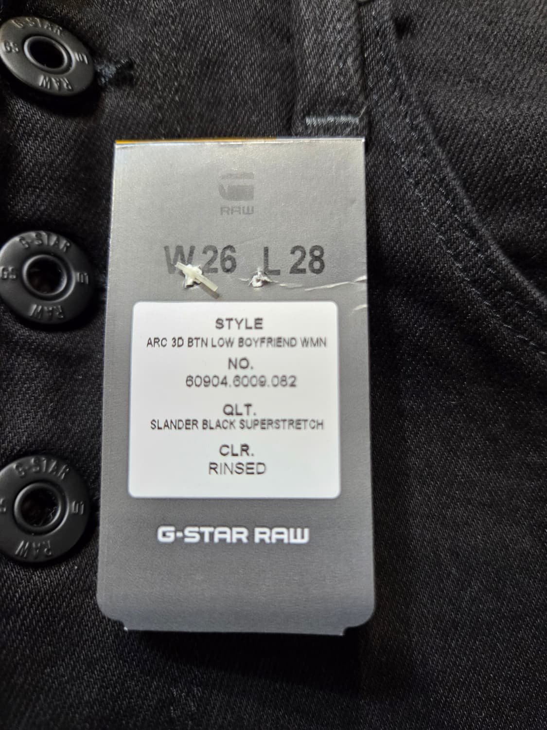 G-Star ARC 블랙 3D스판데님 바지(W26/L28) 상품이미지7