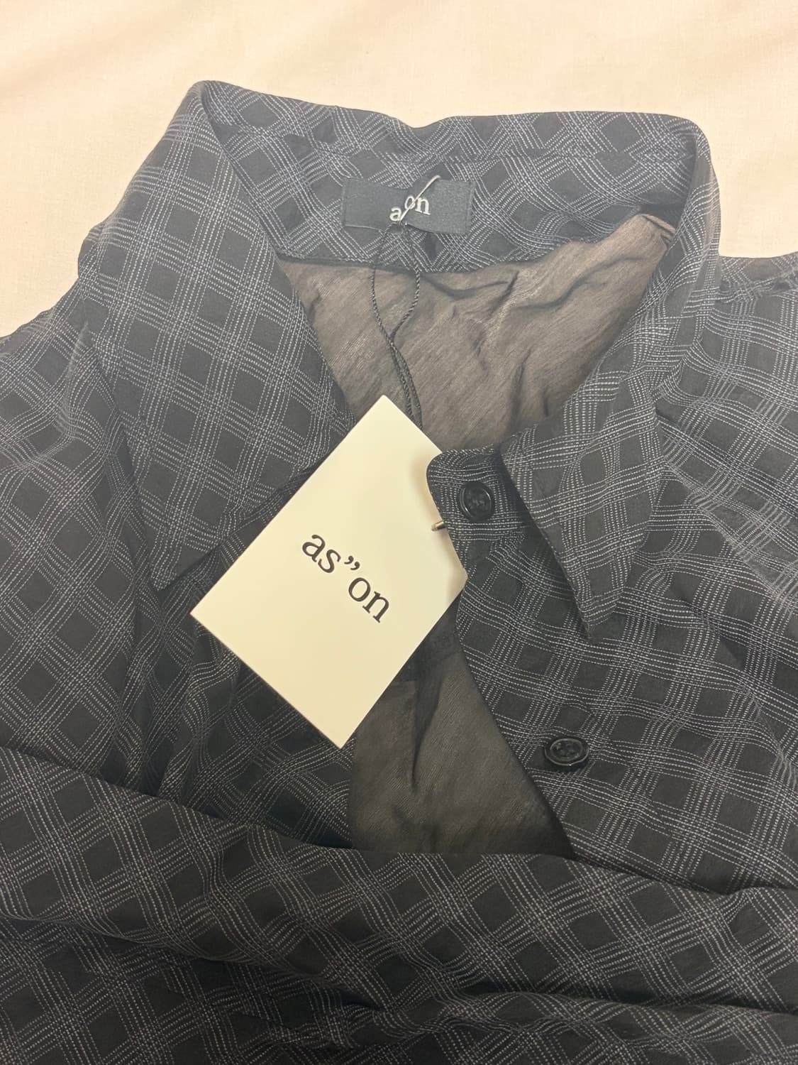 애즈온 MARTINI SEE-THROUGH SHIRT BLACK 상품이미지4