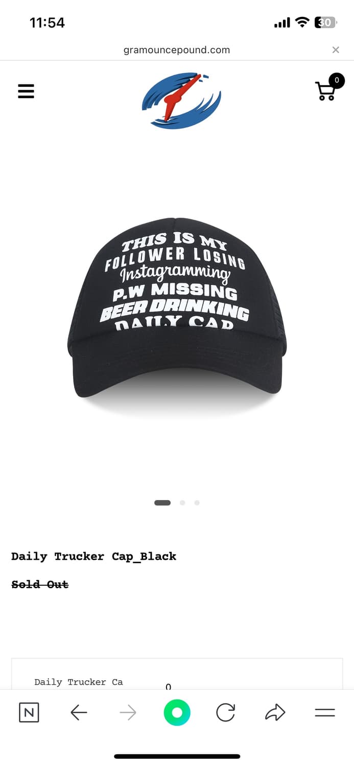 gram ounce pound cap 그램아운스파운드모자  상품이미지5