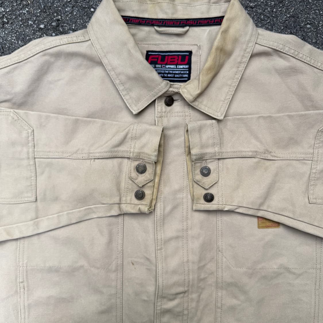 후부 베이지 데님 자켓 상품이미지5