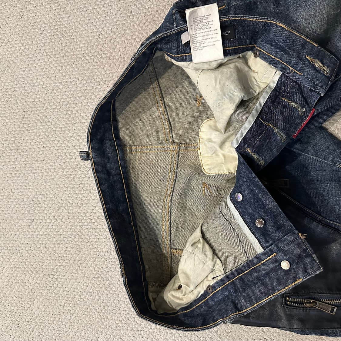 디스퀘어드 Rookie 3 레더 패치 데님  상품이미지7