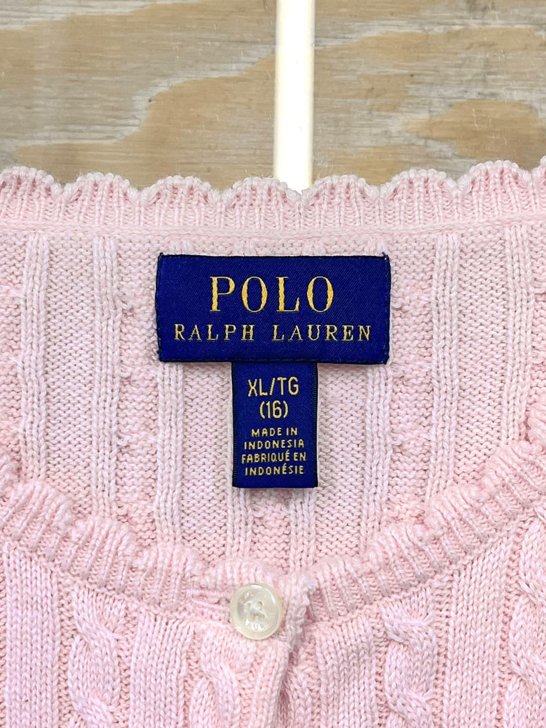 폴로 랄프 로렌 레이스 넥 케이블 가디건 상품이미지5