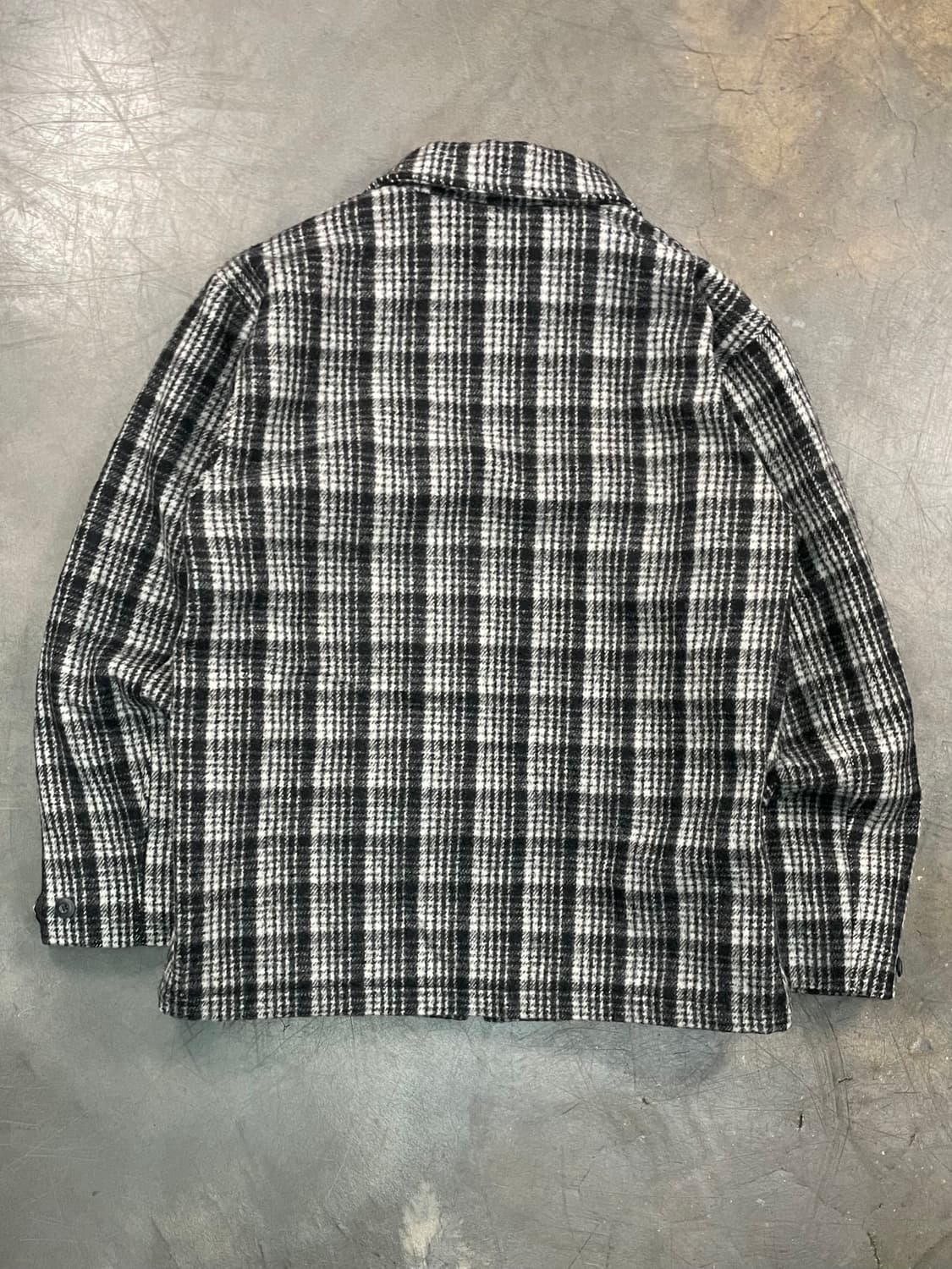 재팬 빈티지 울 체크 블루종 자켓 상품이미지4