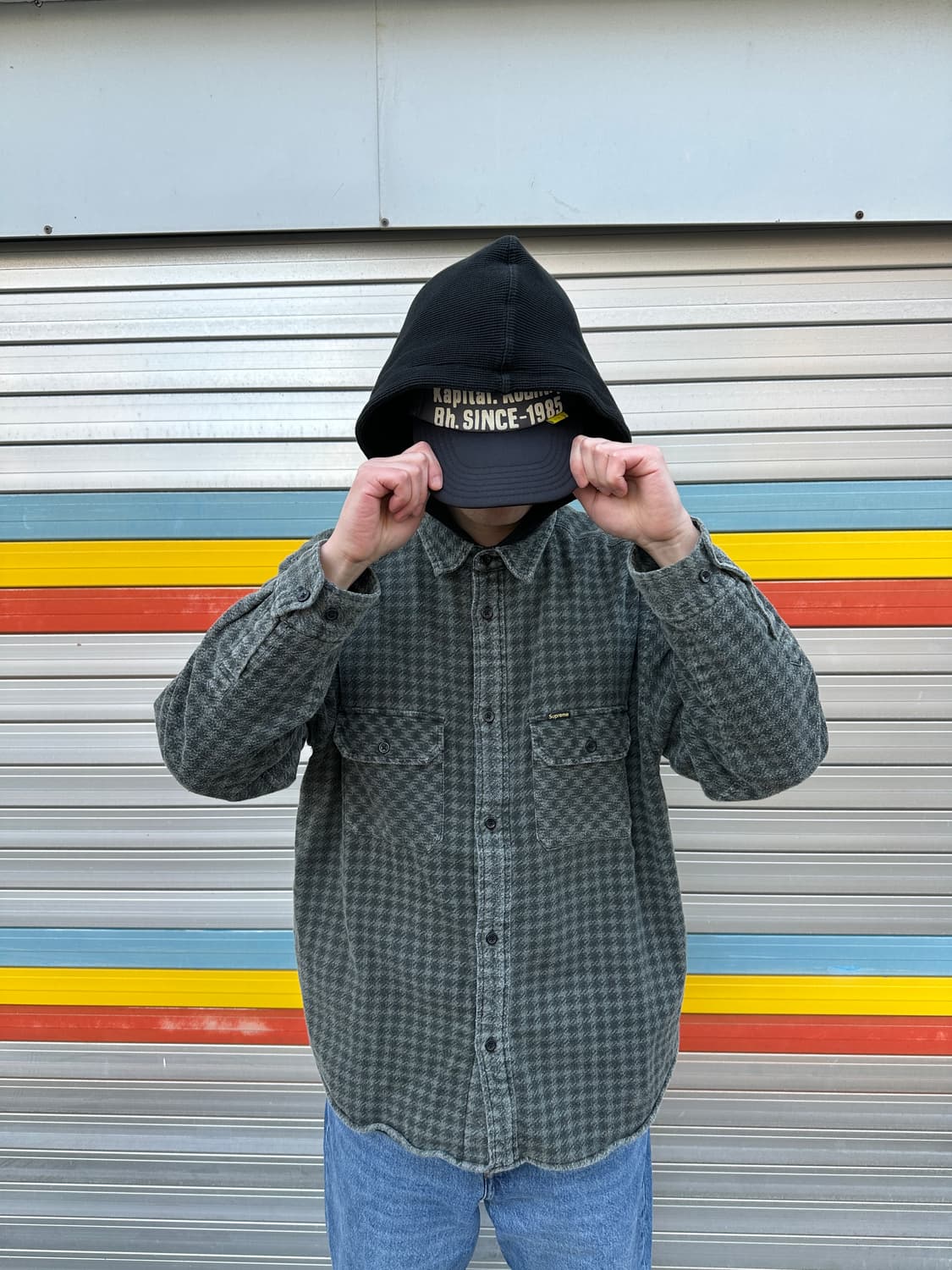 슈프림 하운드스투스 플란넬 후드 셔츠 상품이미지2