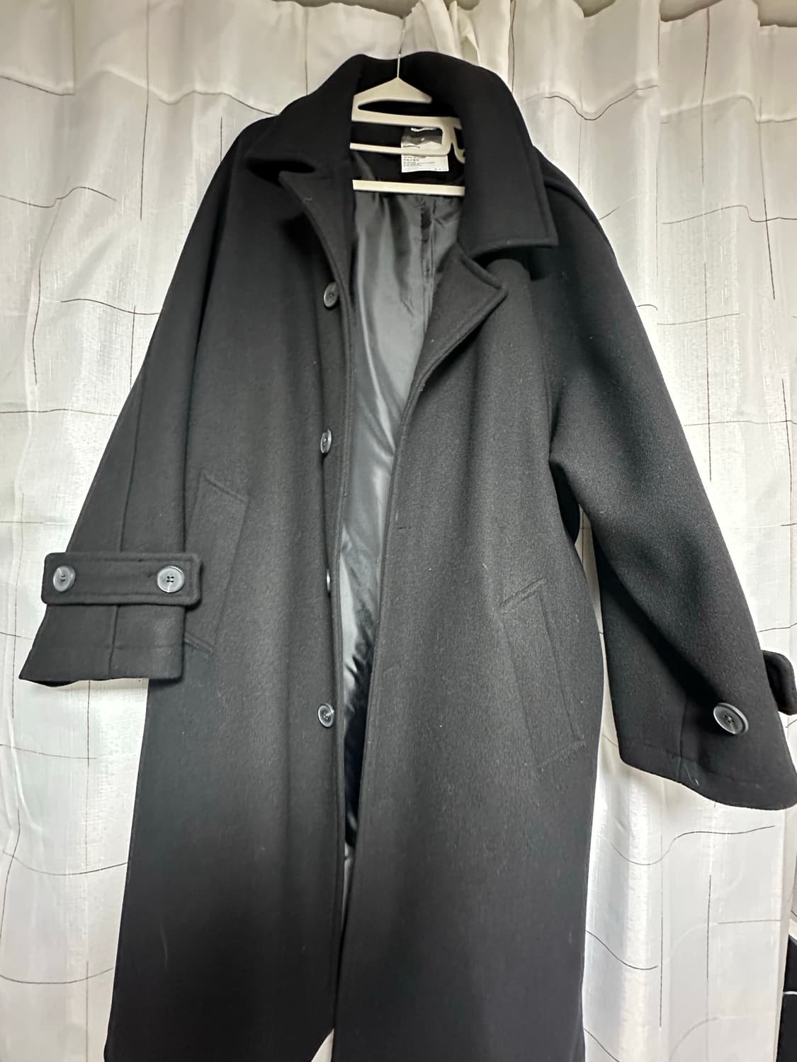 로어링라드 울 오버 발마칸 코트 블랙 M 상품이미지1