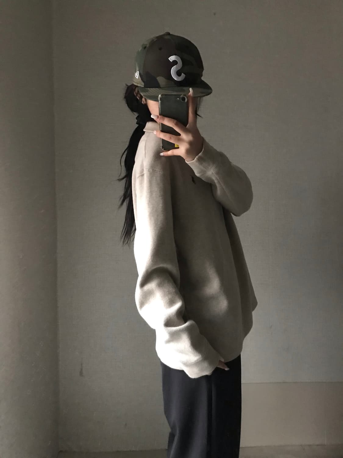 폴로 오트밀 반집업 상품이미지2