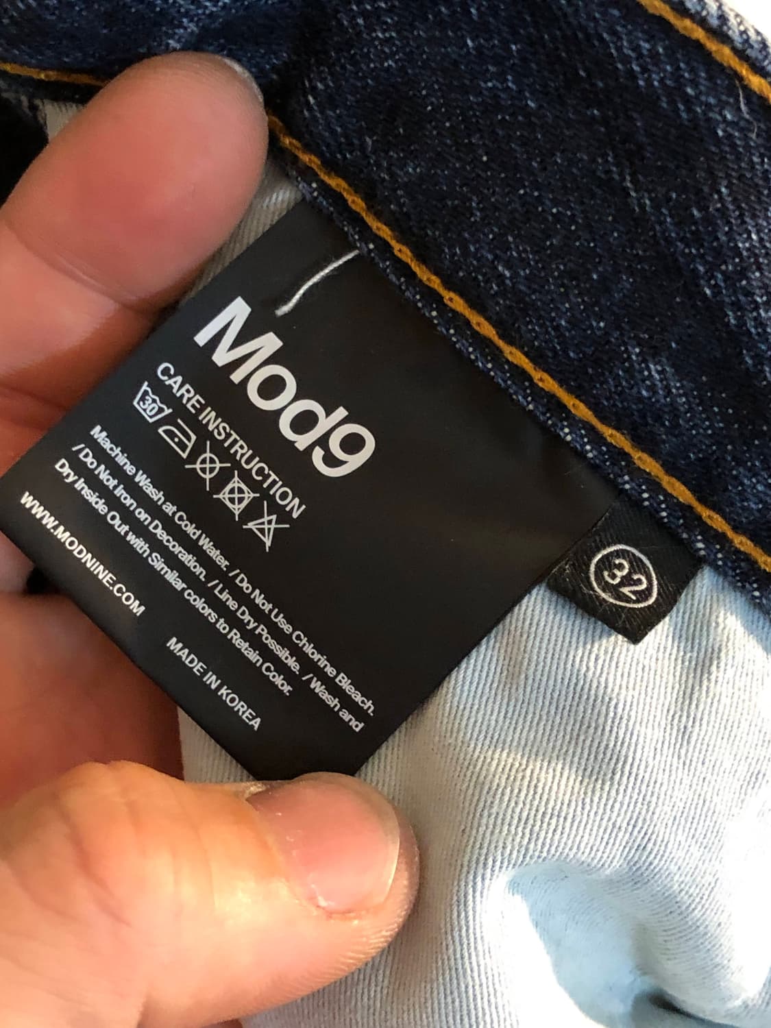 모드나인 MOD1w 블루 스타더스트 32 중청 데님 상품이미지5