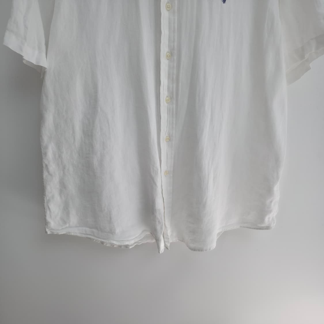 [XL] 폴로 랄프로렌 린넨 화이트 반팔 셔츠 상품이미지3