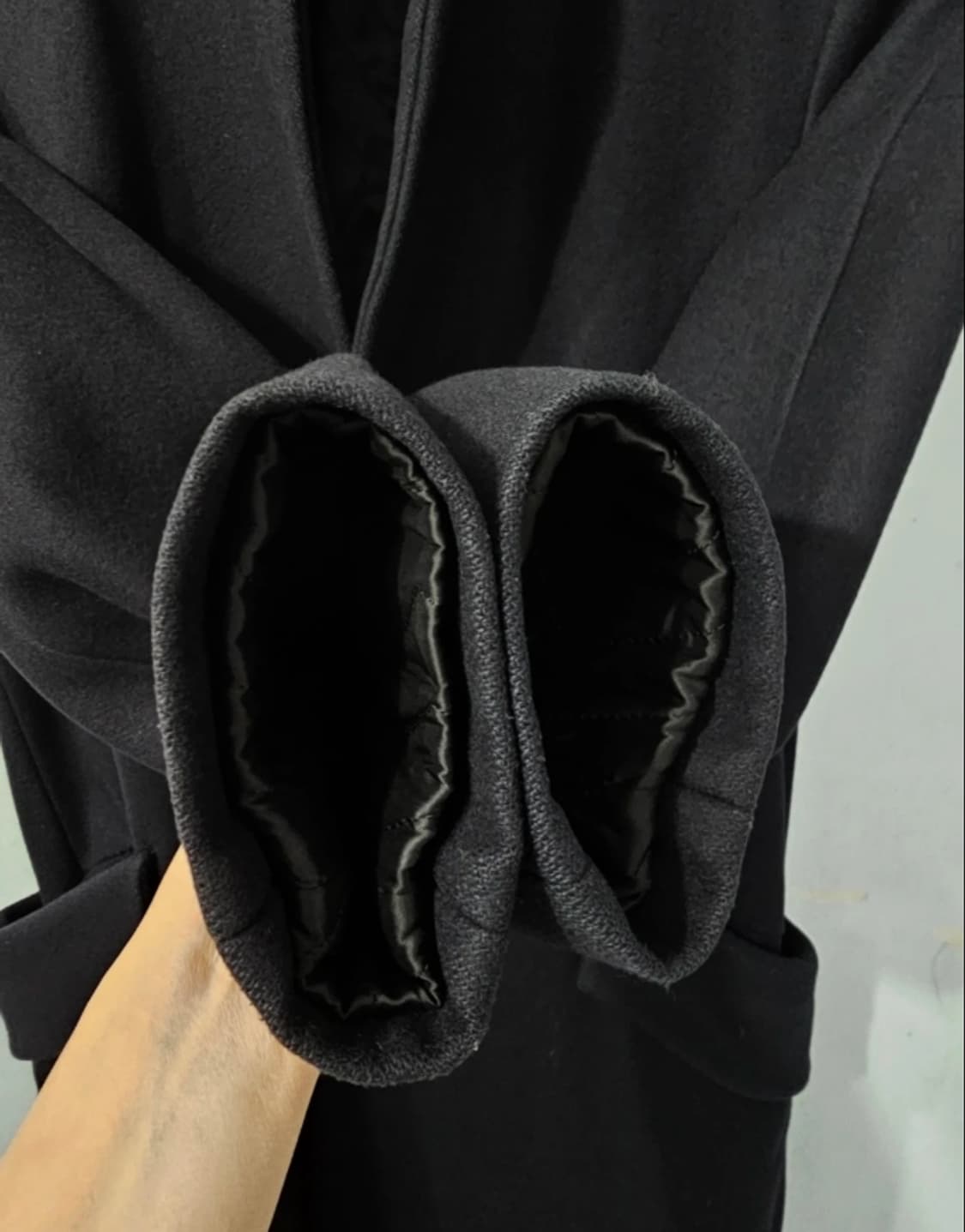 정품 솔리드옴므 블랙 코트 95 상품이미지6