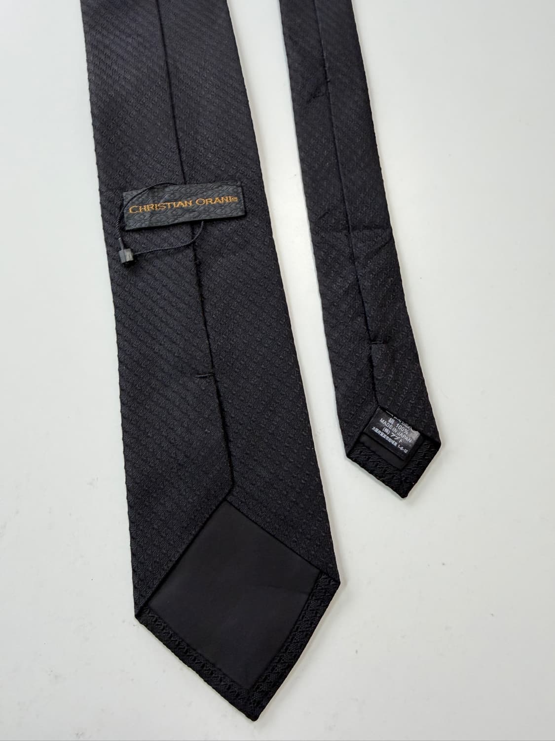 크리스찬 오라니(CHRISTIAN ORANI) 블랙 실크 넥타이 8cm 상품이미지5