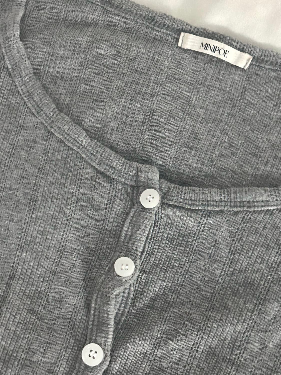 미니포에 헤이브 그레이 가디건 펀칭 모리걸 상품이미지6