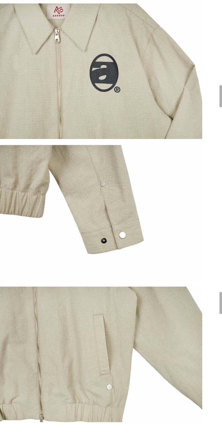 애드오프 자켓 POETRY RIPSTOP JACKET 베이지 상품이미지6