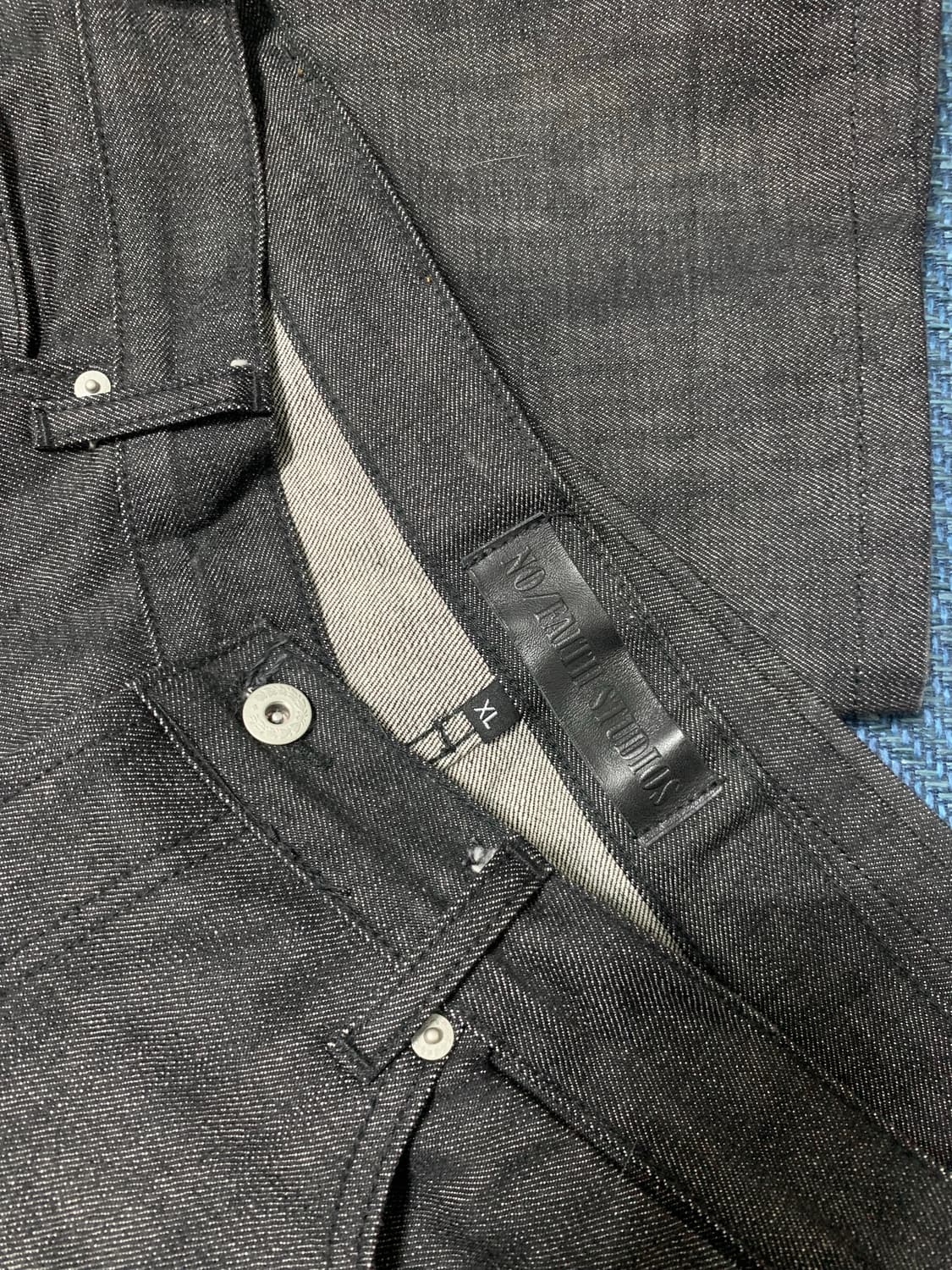 노페이스스튜디오 로우 데님 울트라 루즈핏 스트럭쳐 블랙 상품이미지4