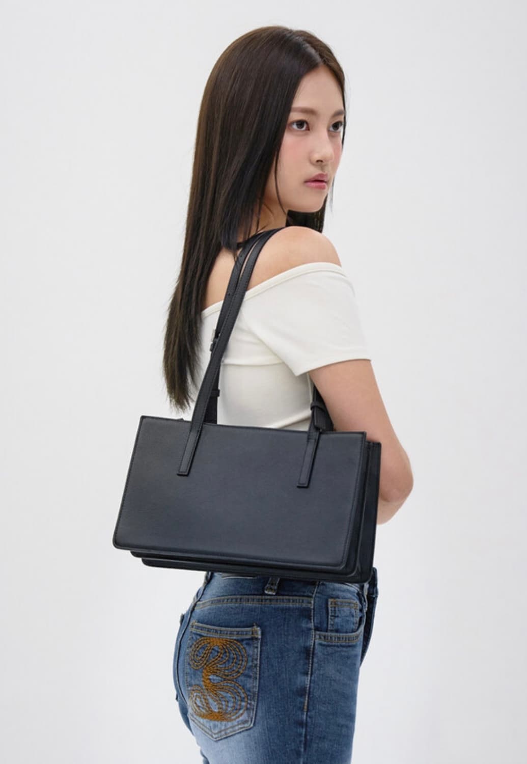 키시닝 아코디언 숄더백 블랙 SET 상품이미지6