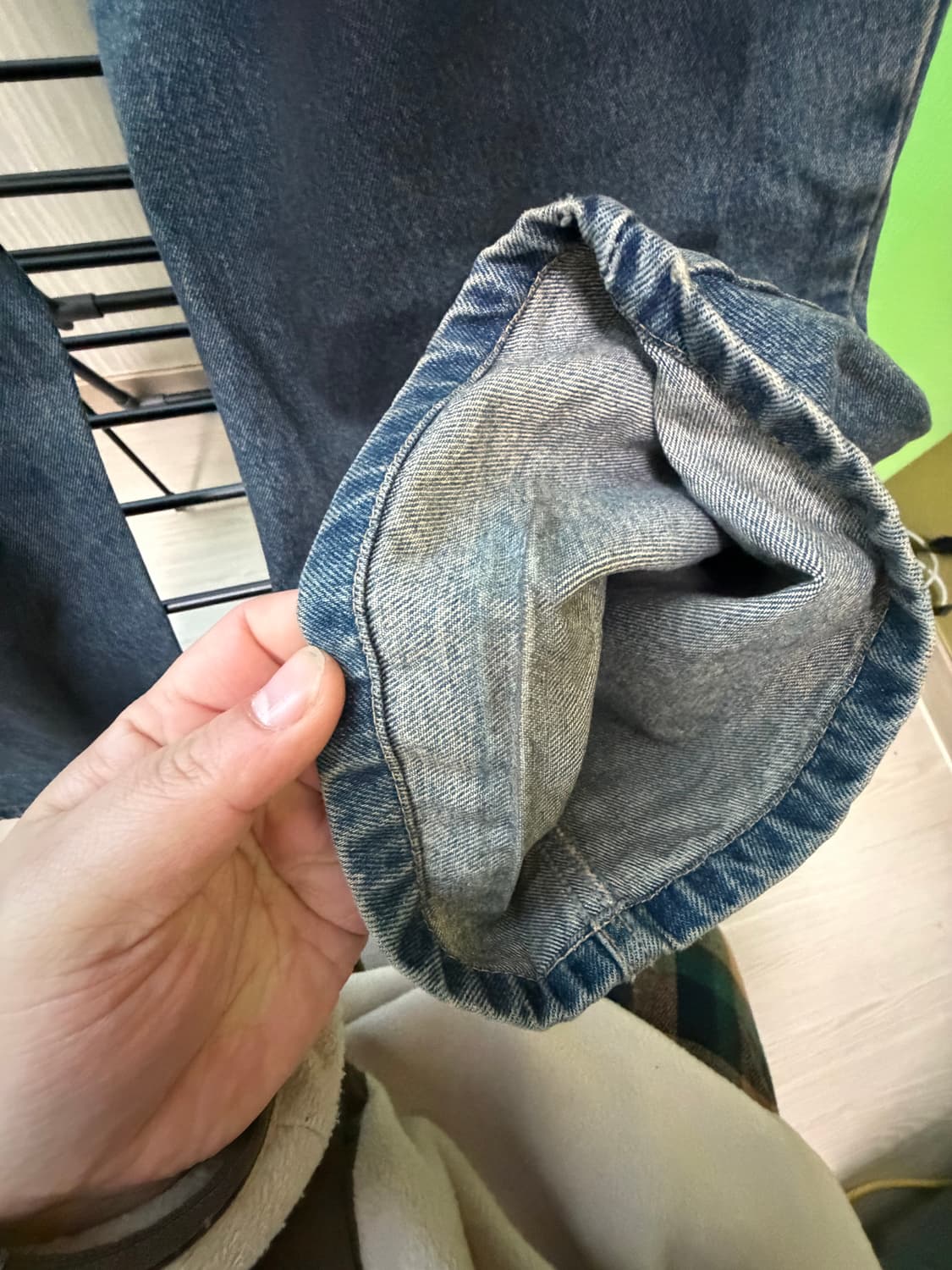 더티오일 데님 와이드 팬츠/35인치 상품이미지8