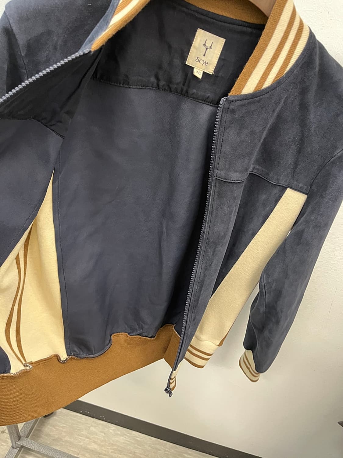 여) 사이 컬렉션 레더 스웨이드 자켓  상품이미지9