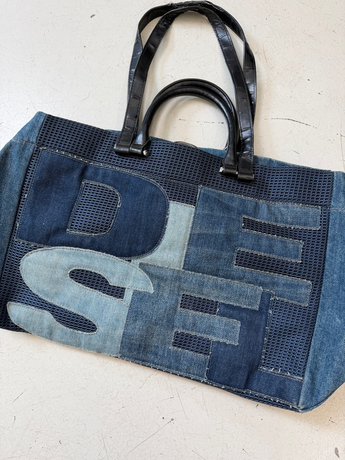 denim patchwork tote bag 상품이미지3