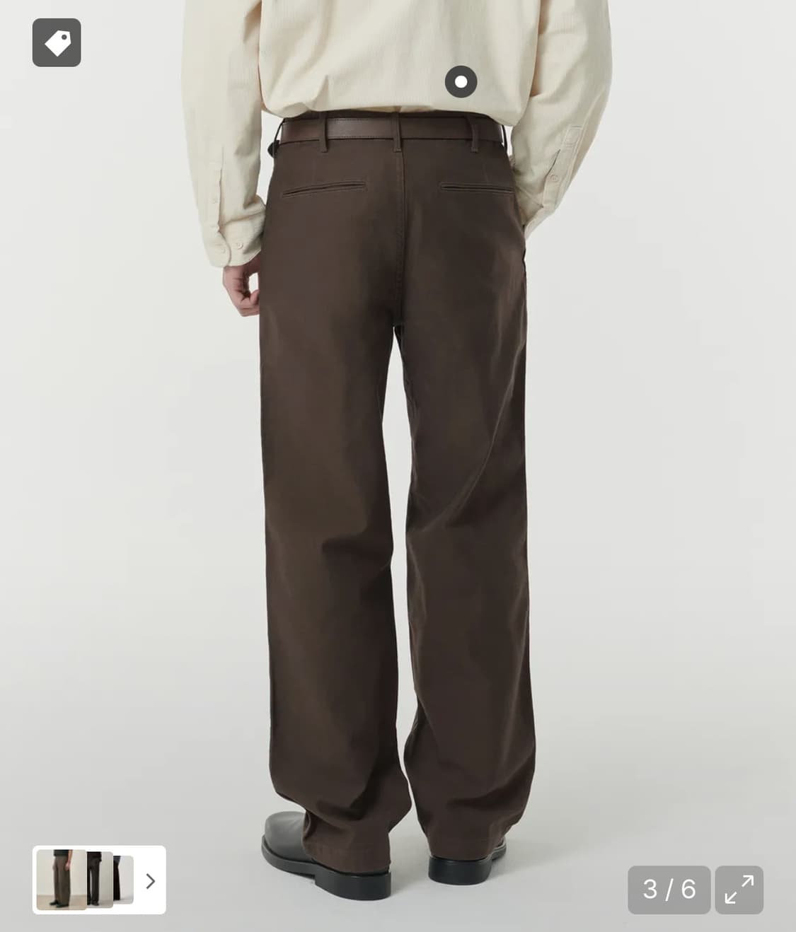 [28] 무탠다드 백 사틴 오피서 팬츠 브라운 상품이미지4