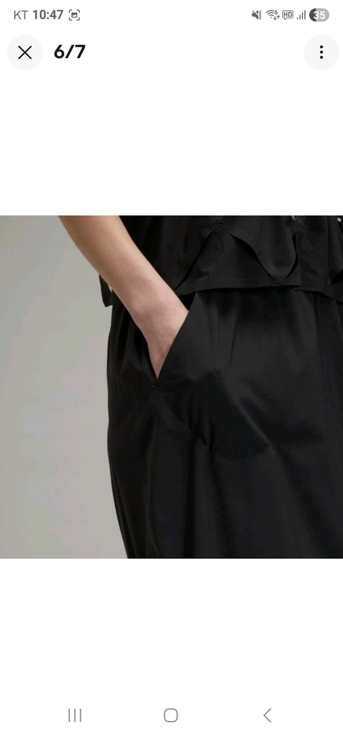  Y-3 컷아웃 패널 롱스커트 블랙  상품이미지6