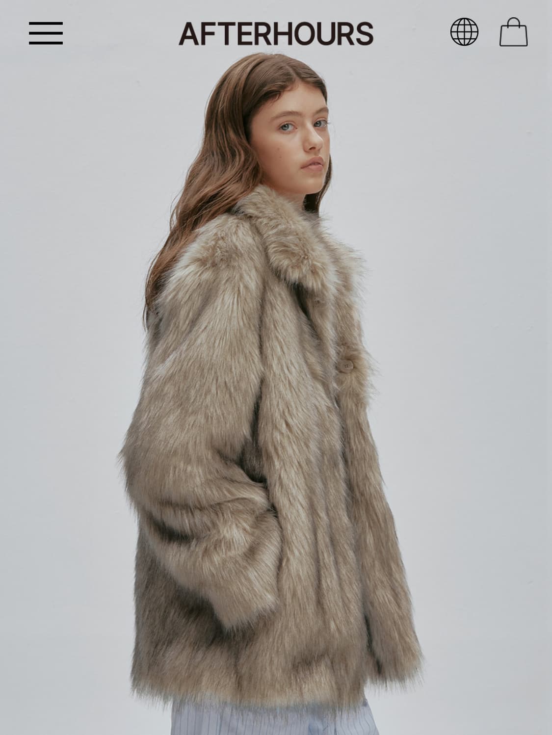 애프터아워즈 오버사이즈 퍼자켓 V3 size1 상품이미지4