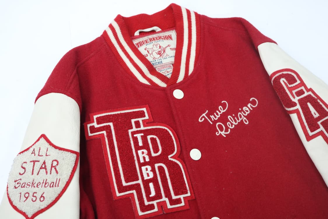 트루릴리전 빈티지 레드&화이트 바시티 자켓 (L) 상품이미지7