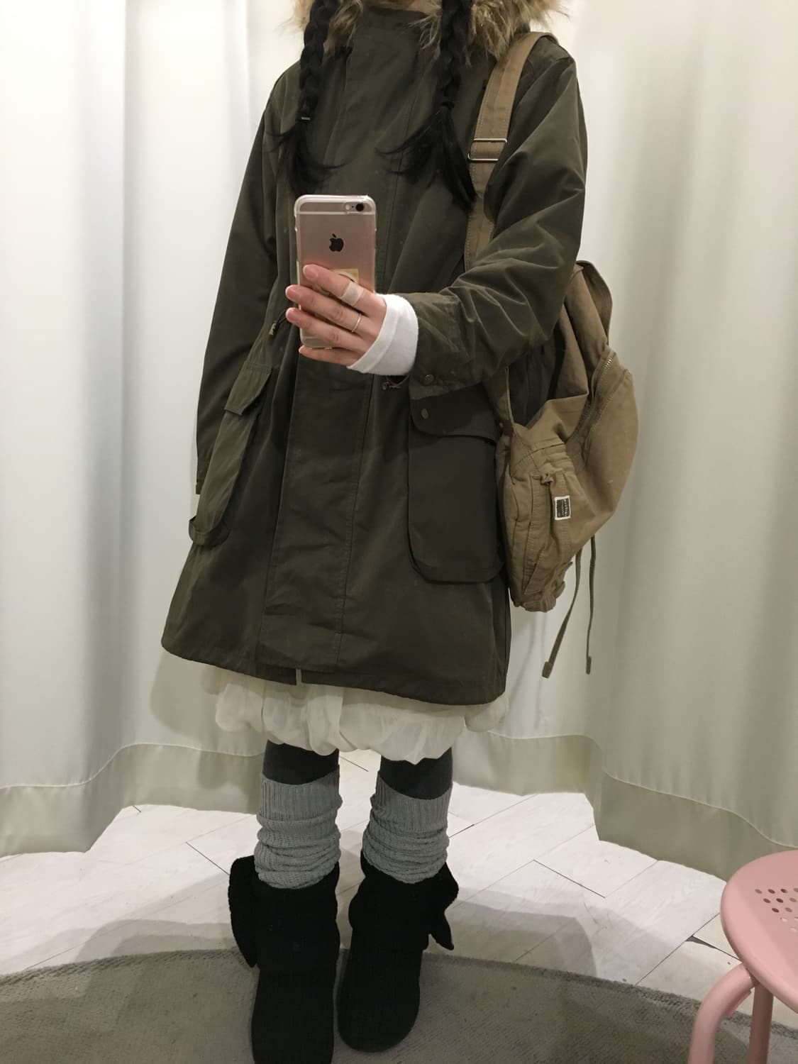 내피 탈부착 모리걸 야상 상품이미지5