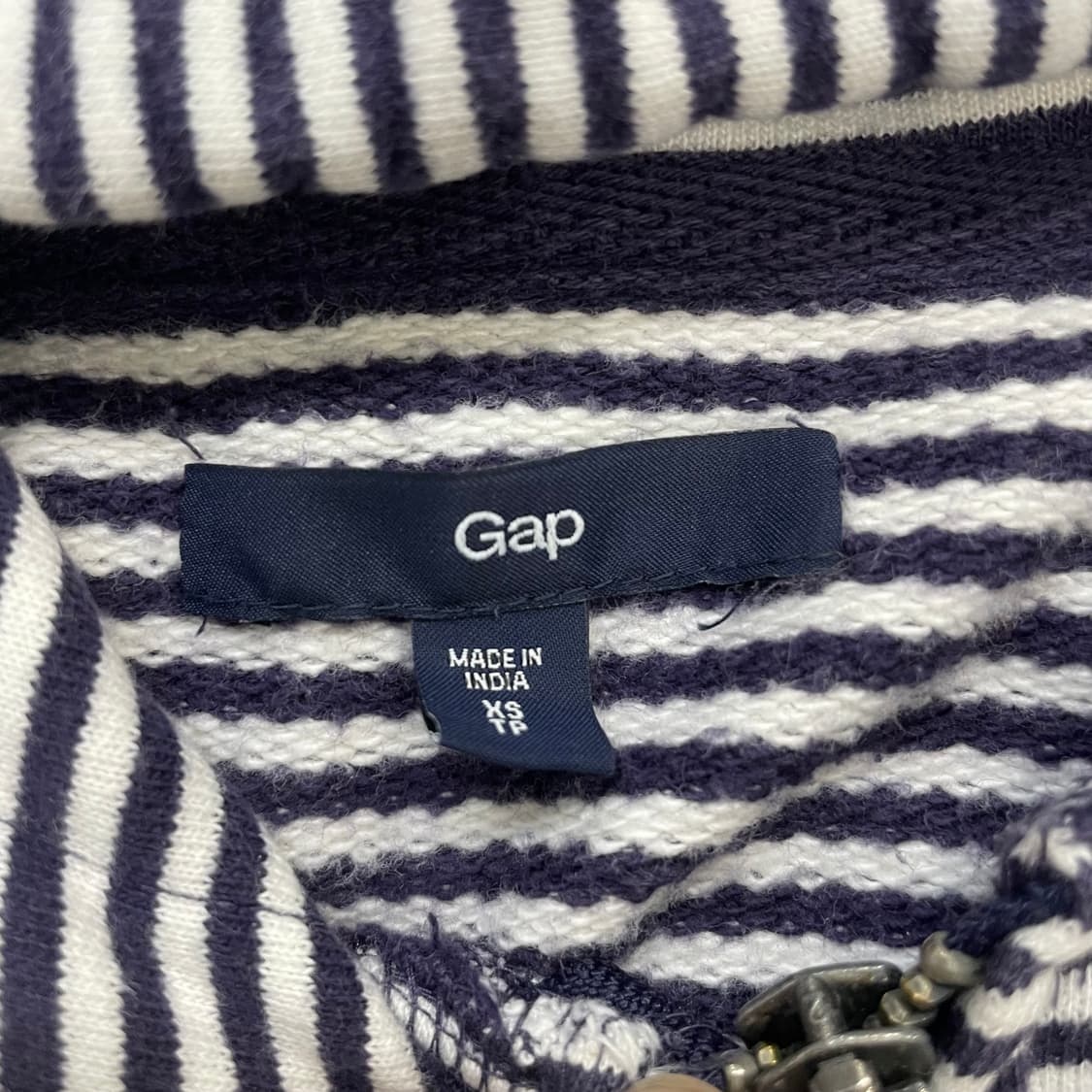 갭 Gap 스펠 로고 스트라이프 후드집업 상품이미지4