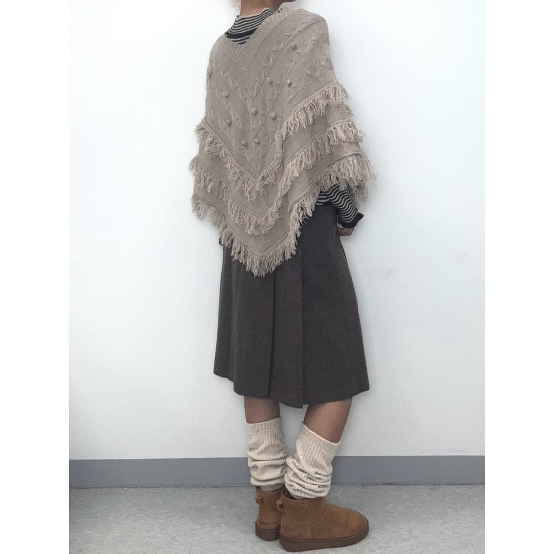 빈티지 브라운 울 스커트 상품이미지4