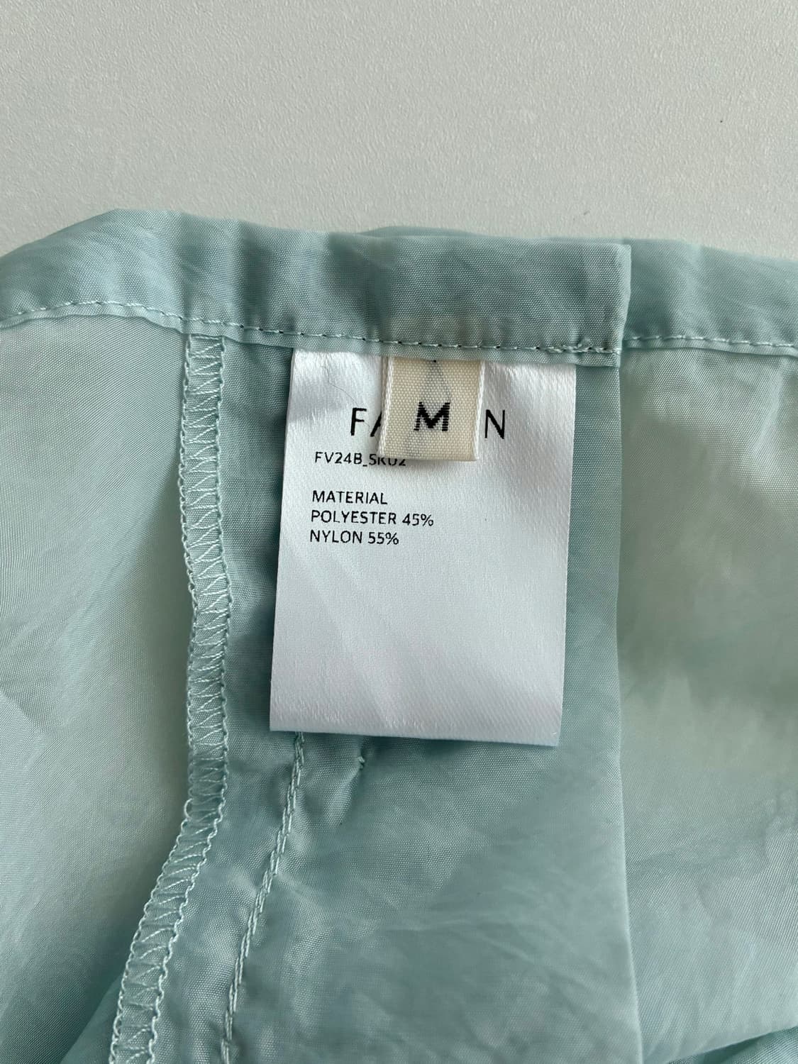 M) 새상품 파르벵 FARVEN 시어 레이어드 스커트 민트 상품이미지5