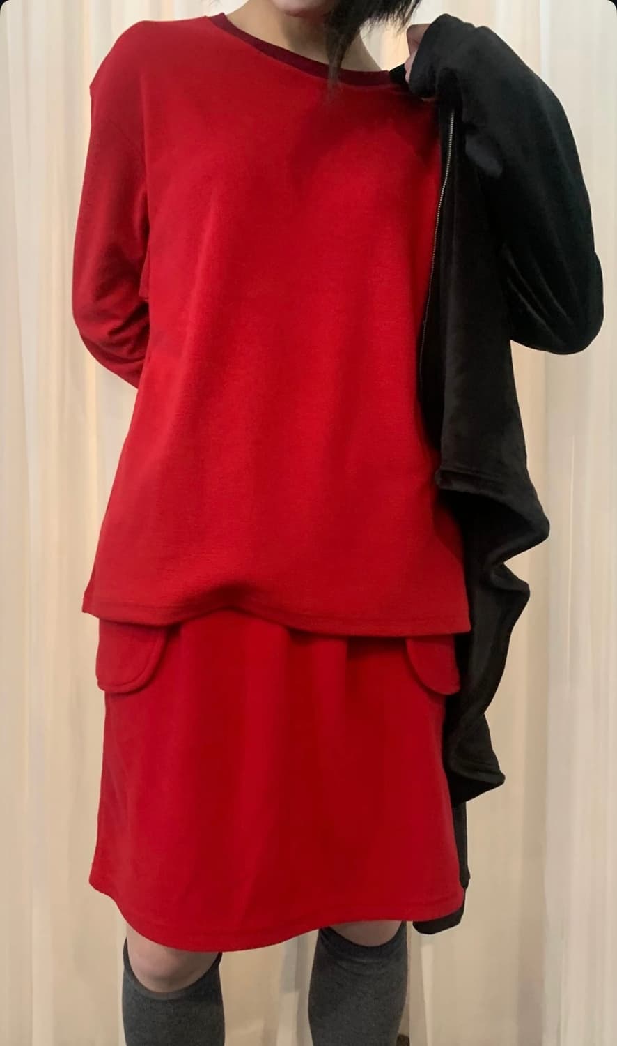 지초이컴포트 24-005 롱슬리브 크랜베리 2사이즈 상품이미지2