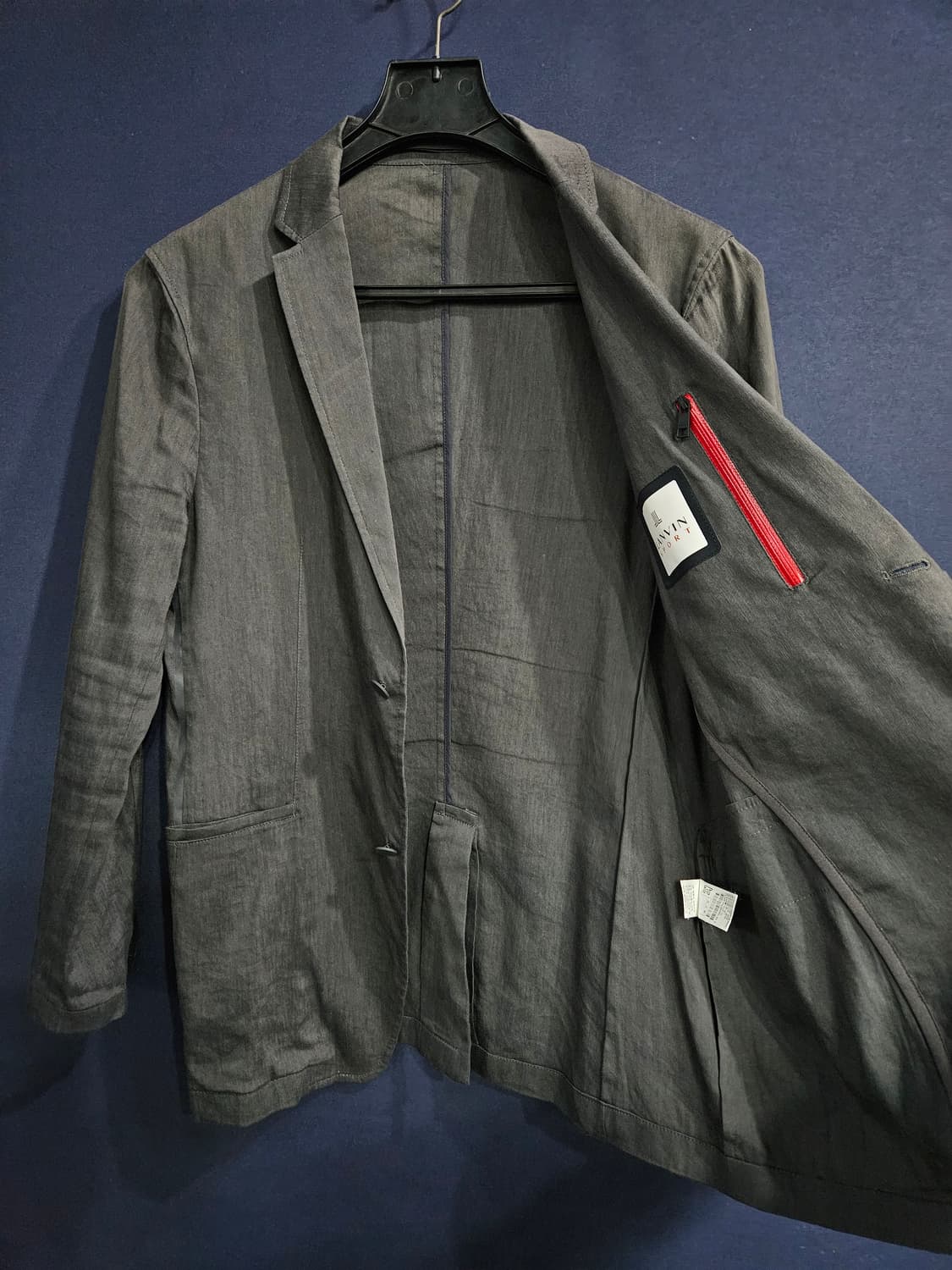 랑방 다크그레이 남성 슬림핏 100~105 마혼방 정장자켓  상품이미지8