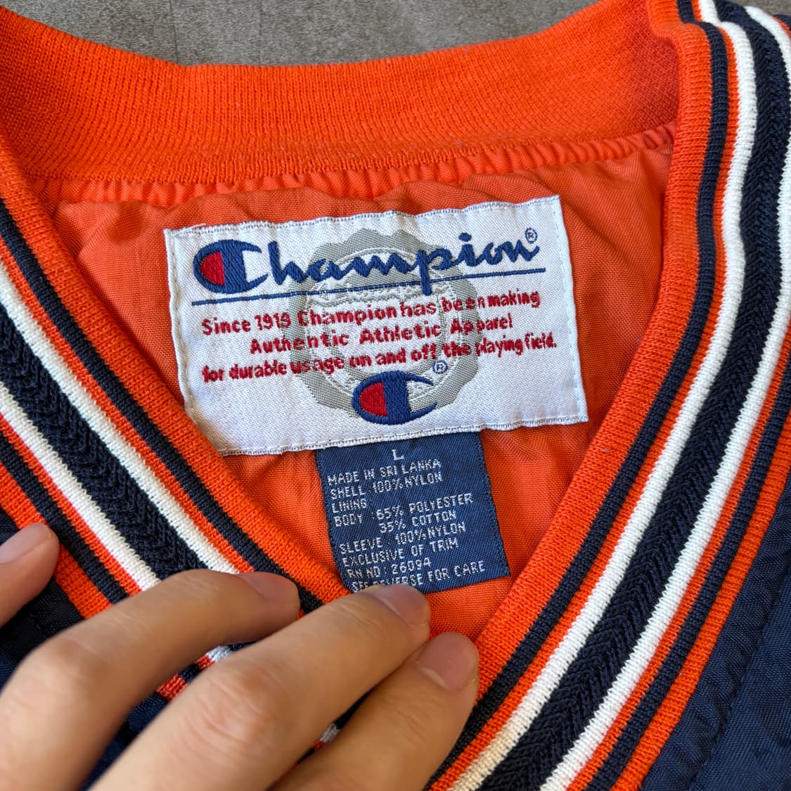 챔피온 정품 블랙 나일론 웜업 상품이미지6