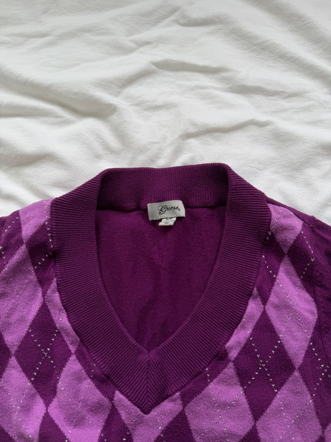 게스 빈티지 아가일 니트 상품이미지4