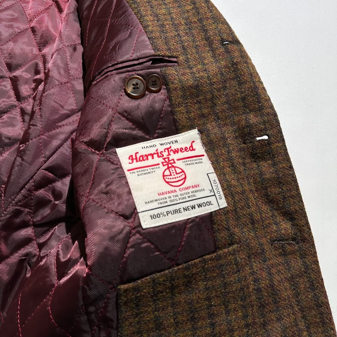 해리스 트위드 체크 싱글 3B 블레이저 자켓 상품이미지9