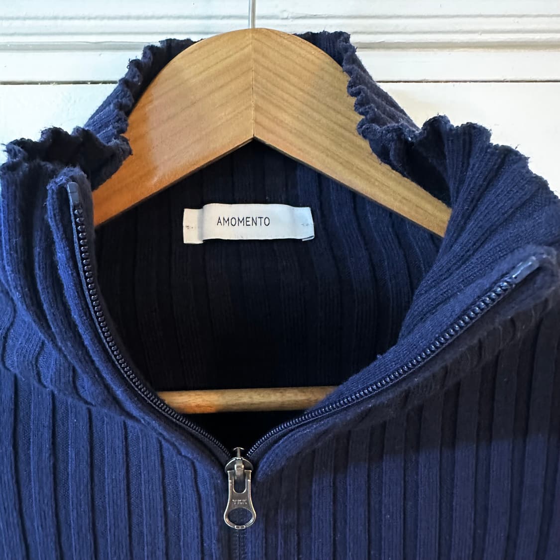 아모멘토 하이넥 투웨이 집업 가디건 상품이미지7