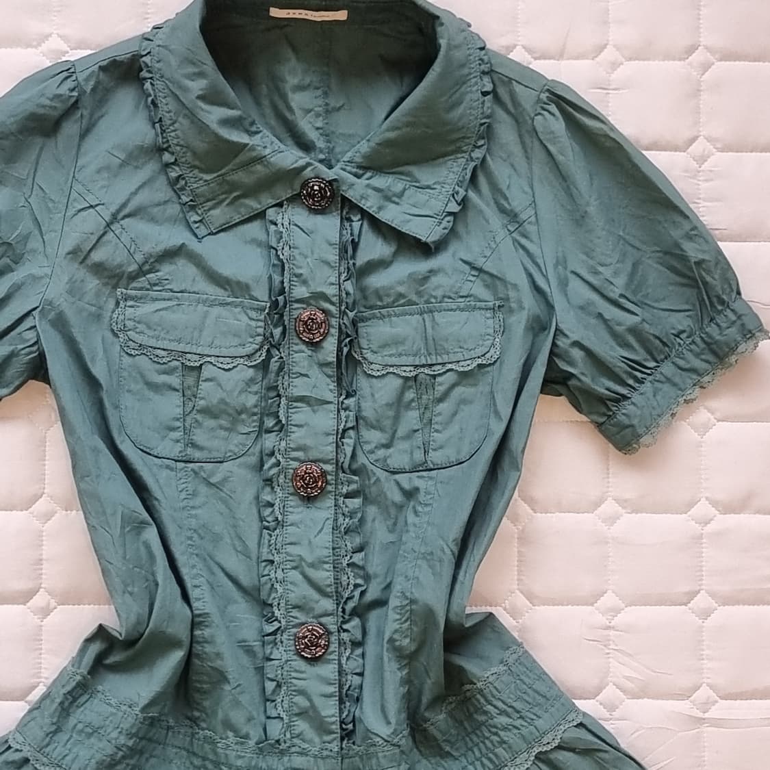 axes femme(악세즈 팜므) 빈티지 레이스 플레어 원피느 상품이미지2