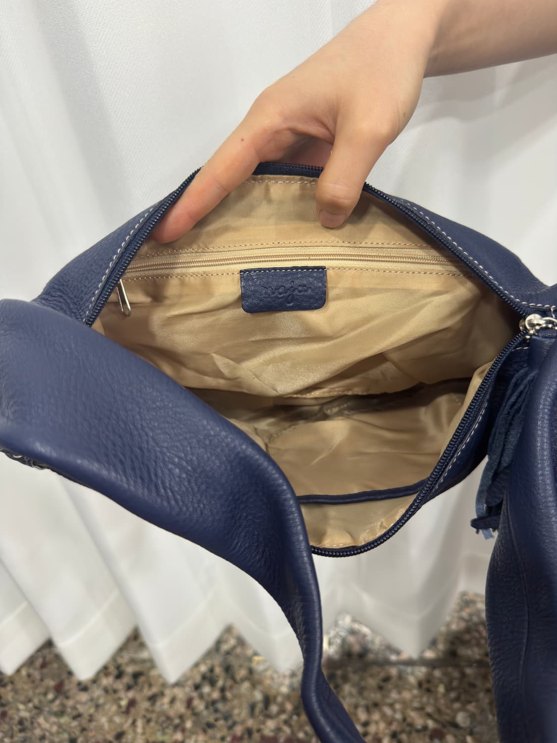 maju blue leather shoulderbag 상품이미지4