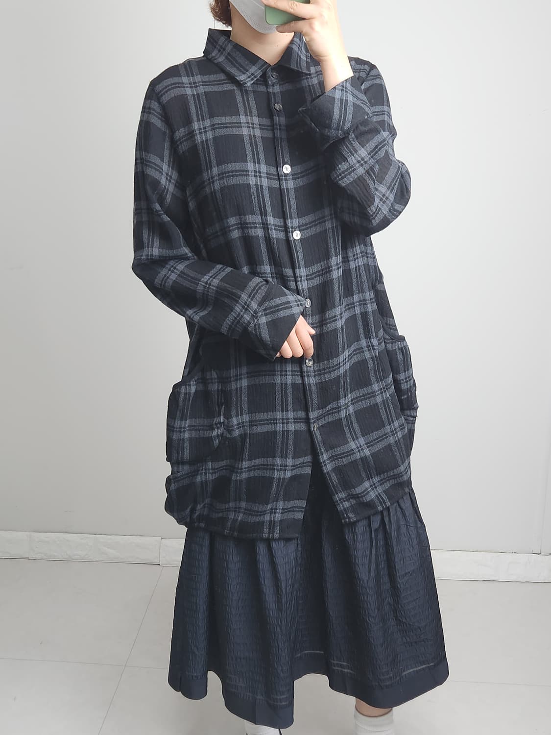 볼륨 포켓 롱 블라우스 상품이미지2