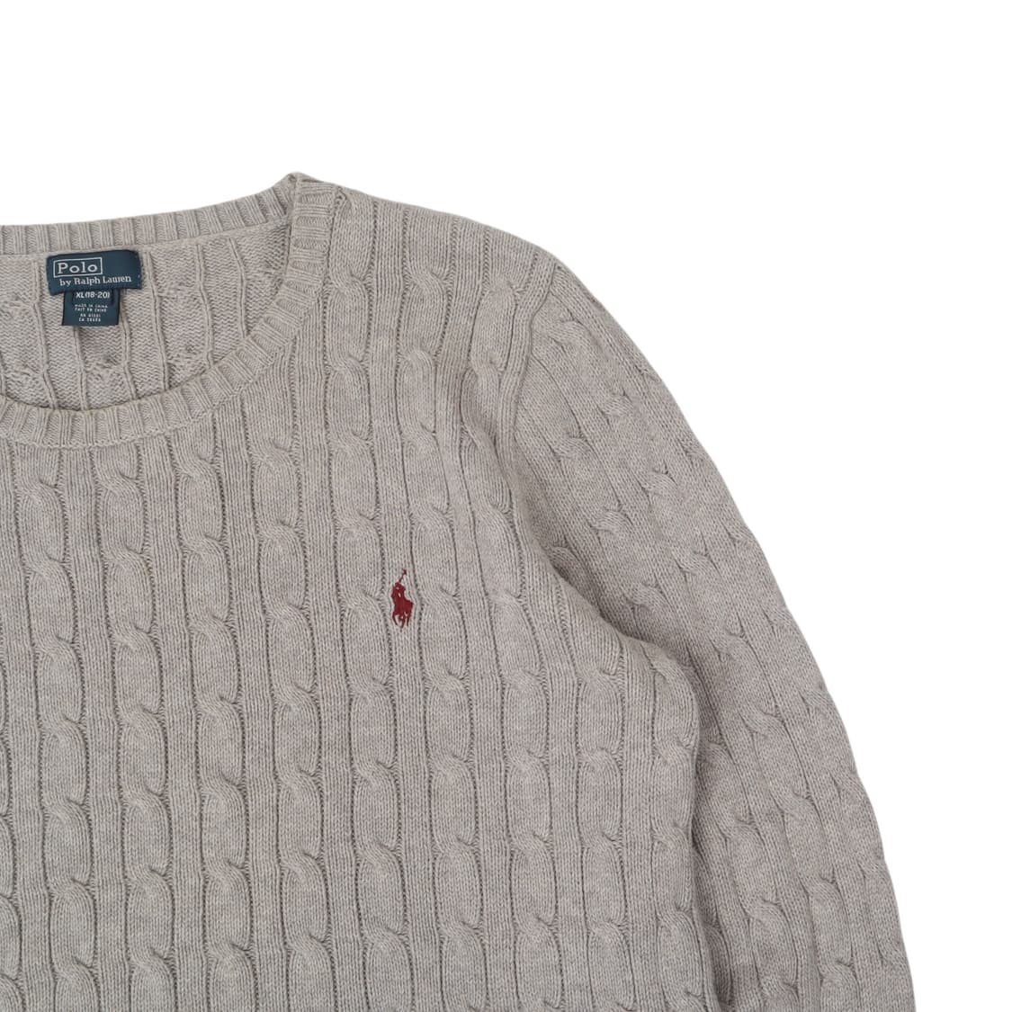 폴로 랄프로렌 그레이 케이블 니트 스웨터 상품이미지3