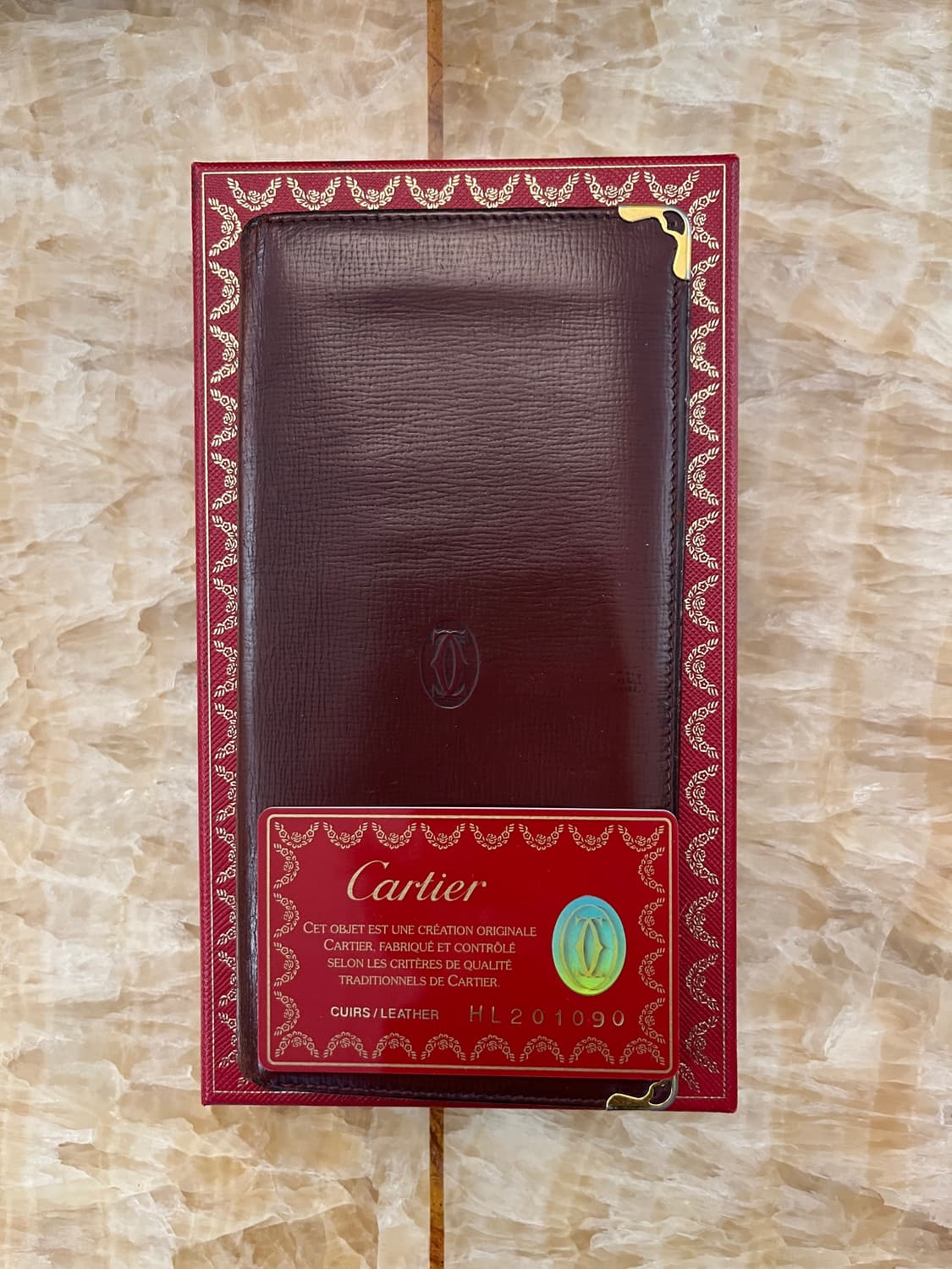 90s 머스트 드 까르띠에 버건지 장지갑 상품이미지1