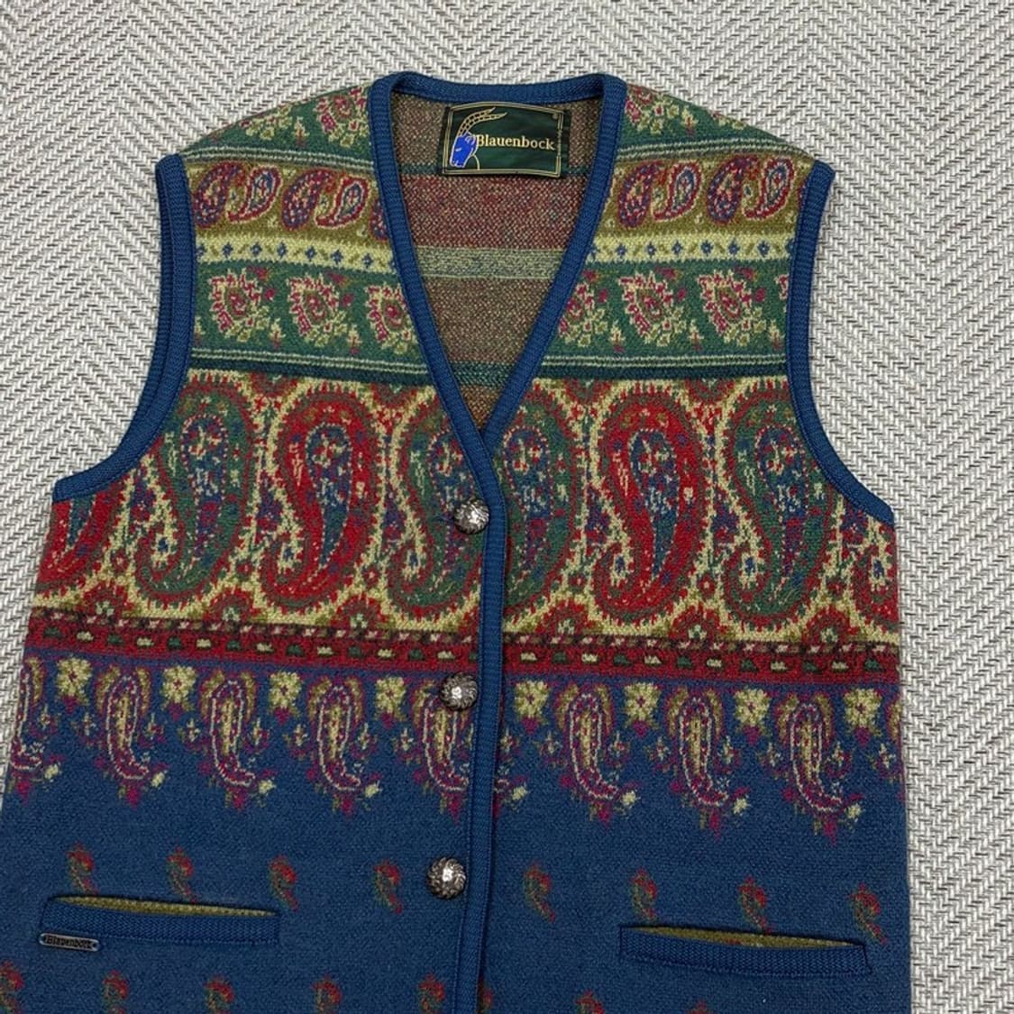 Blauenbock 페이즐리 울 니트 베스트 v2079 상품이미지3