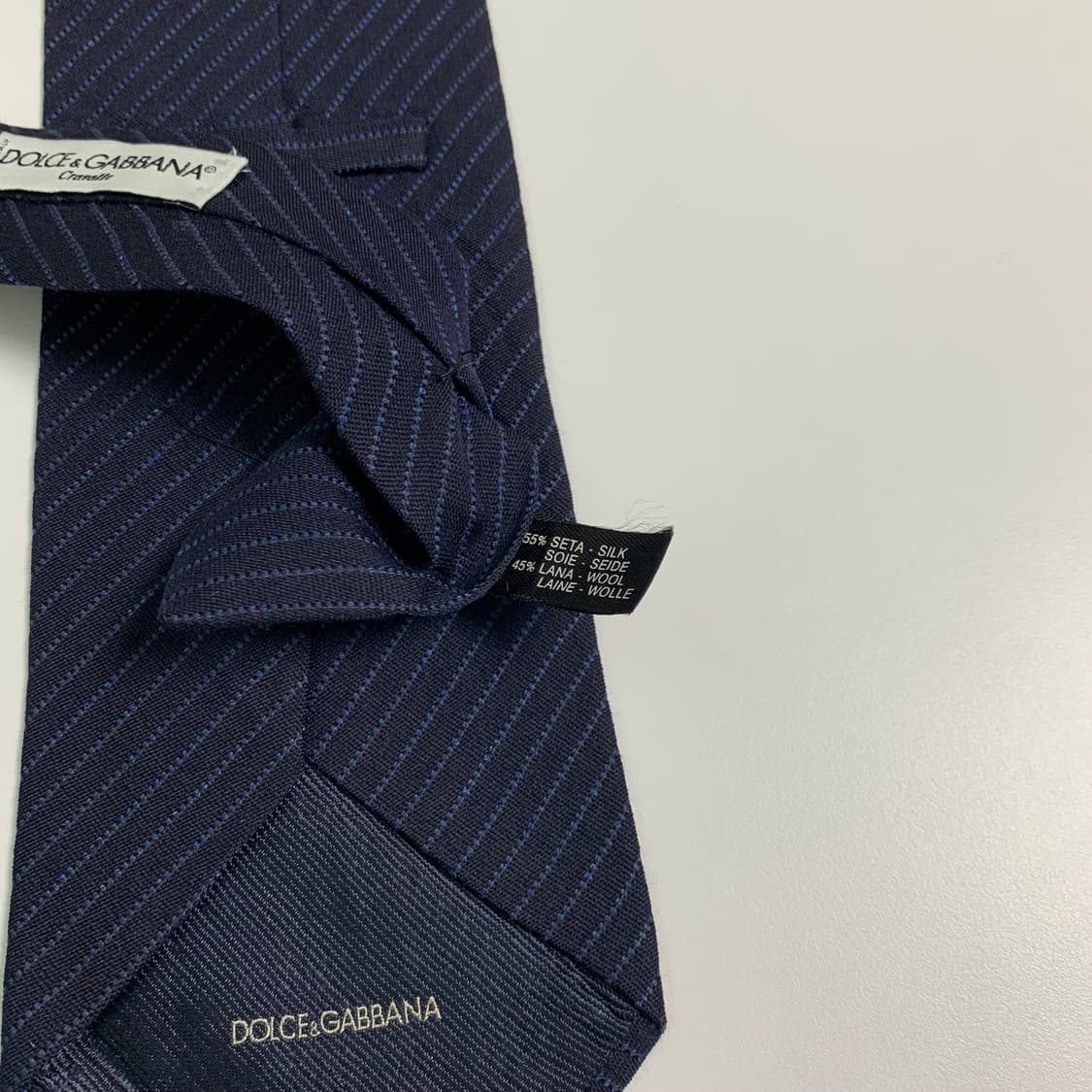 돌체앤가바나(D&G) 스트라이프 명품넥타이 혼방 신형라벨 A+ 클래식룩 상품이미지7