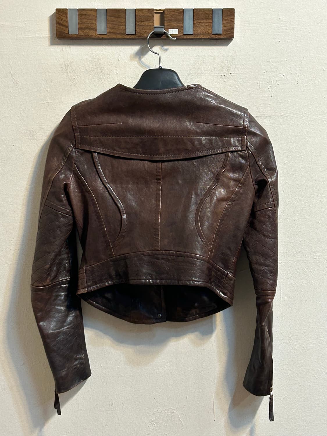 유즈드 레더 바이커 자켓 상품이미지5