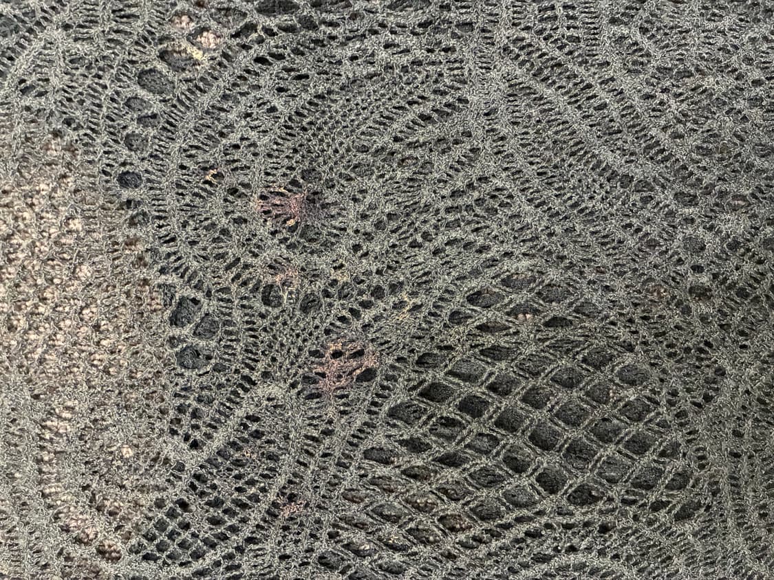 M-L)Japanese vintage 여성 펀칭 반팔 니트(이염) 상품이미지7