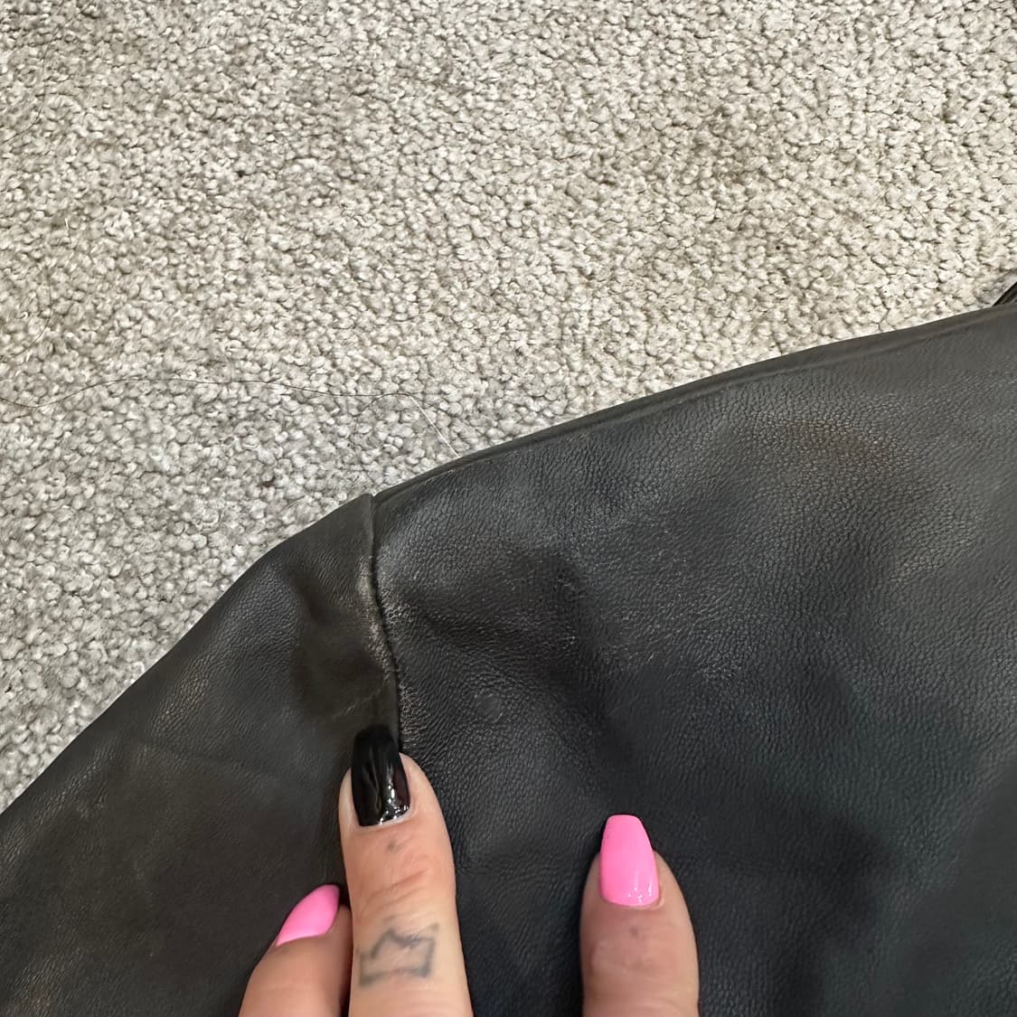 골든베어 블랙/브라운 양가죽 블레이저 자켓M 상품이미지6