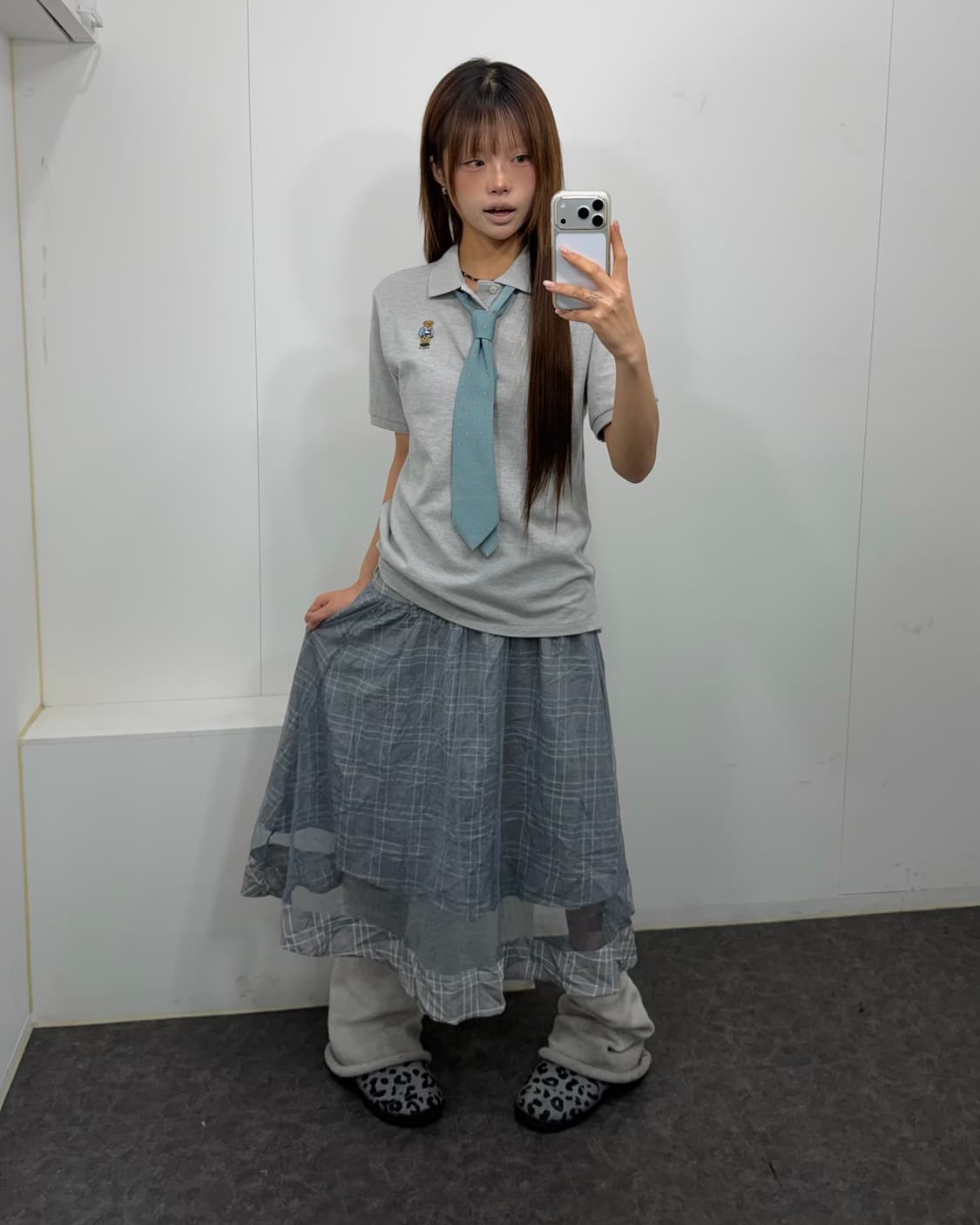 𖤐그레이 폴로 프레피 코디set𖤐 상품이미지2