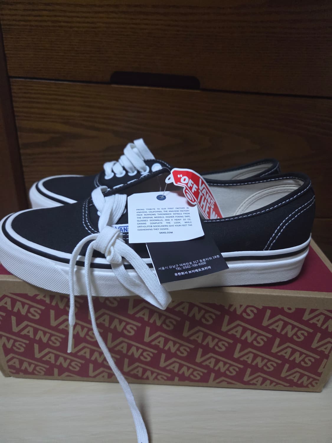 새상품 반스 어센틱 44 DX 애너하임 팩토리 블랙 상품이미지1